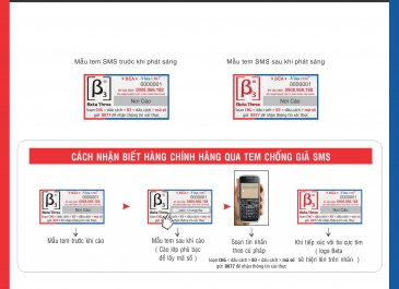 Nhận biết tem chính hãng Beta Three (B3)
